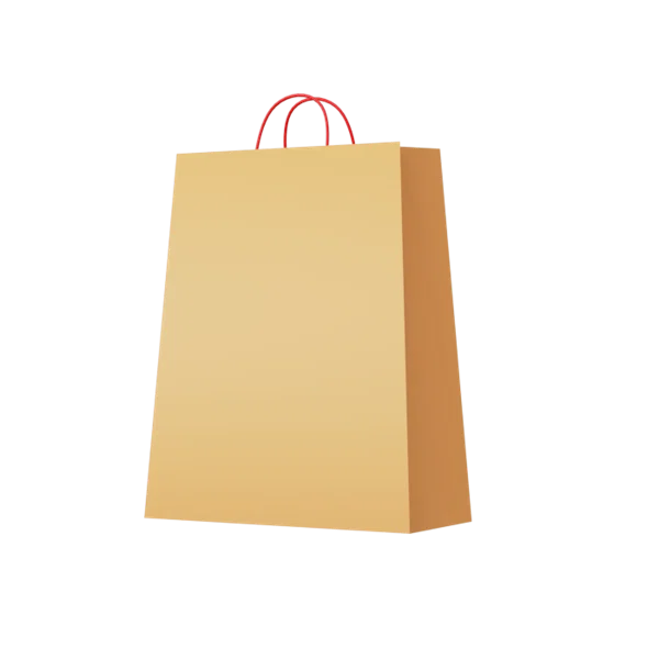 Shopping bag 3D icon, view 2