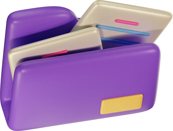 Folder 3D icon, view 4