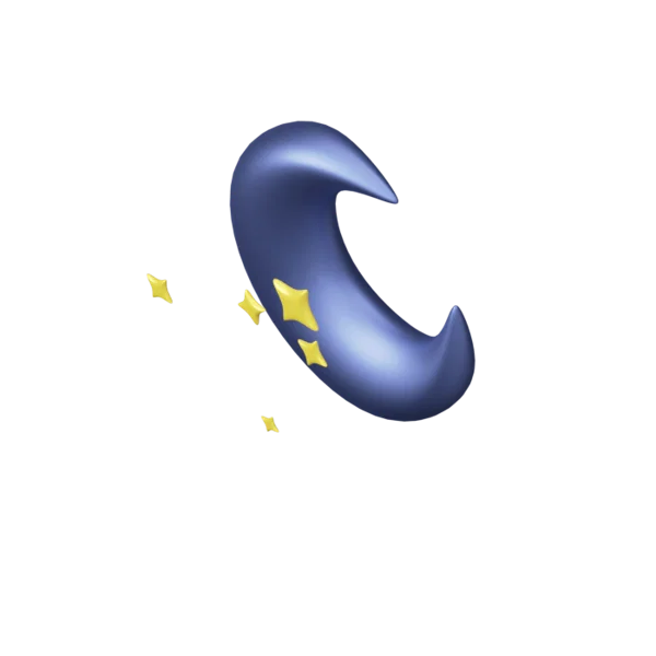 Moon 3D icon, view 5