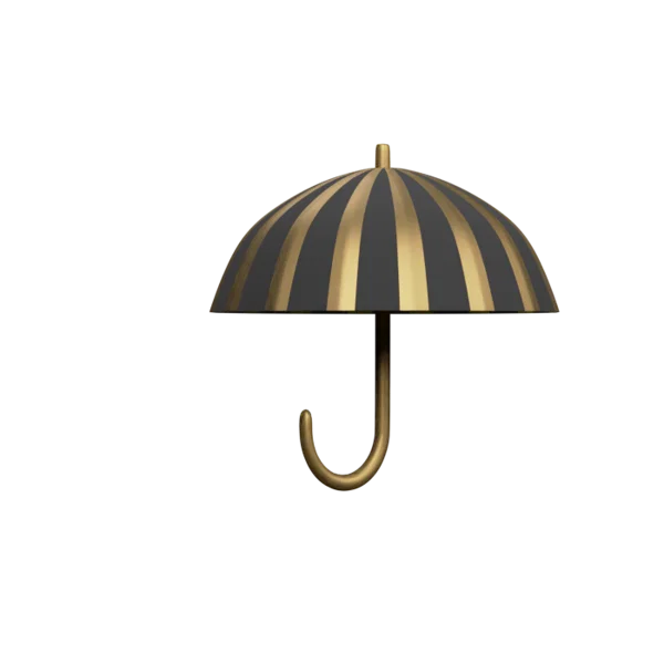 Umbrella 3D icon, view 3