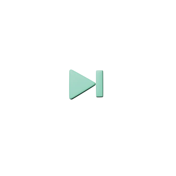 Media Buttons - Next 3D icon, view 1