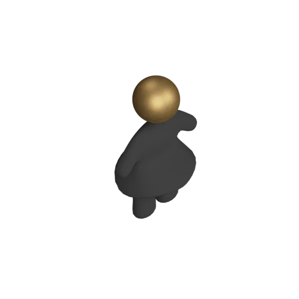 Figure woman 3D icon, view 4
