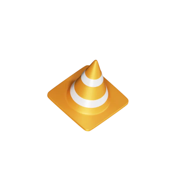 Traffic Cone 3D icon, view 4