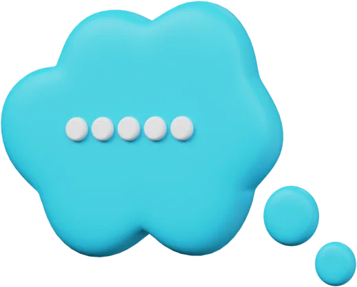 Speech Bubble 40 3D icon, view 2