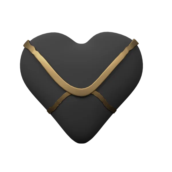 Heart 1 3D icon, view 1