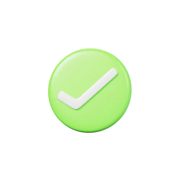 Check 3D icon, view 1