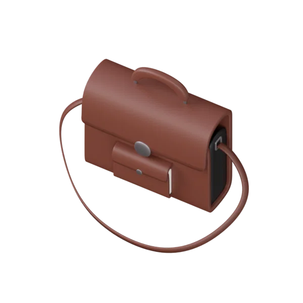 Briefcase 3D icon, view 5