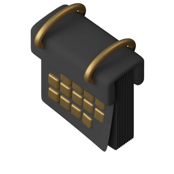 Calendar 3D icon, view 1