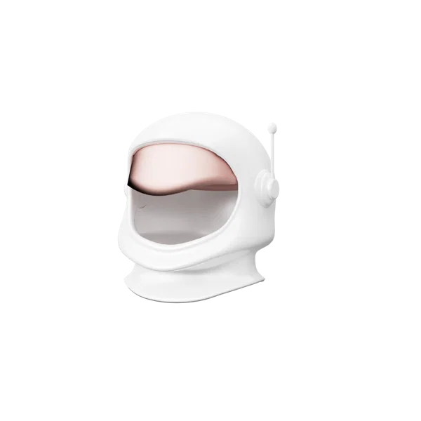 Space Helmet 3 3D icon, view 2