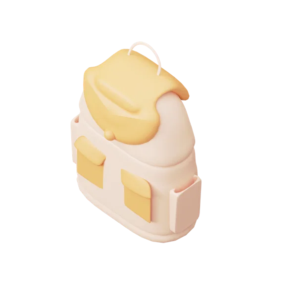 School Bag 2 3D icon, view 5