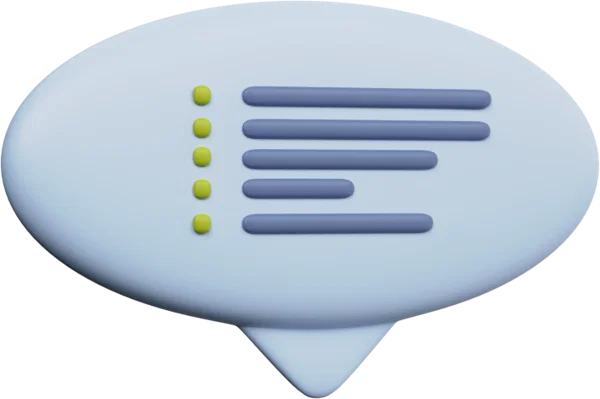 Speech Bubble 28 3D icon, view 3