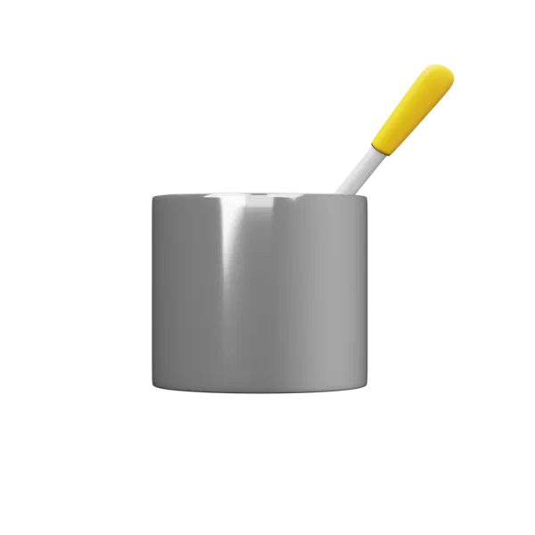 Pot with Ladle 3D icon, view 1