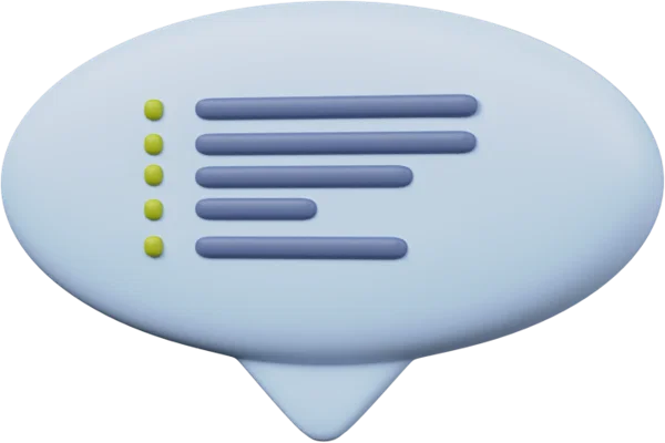 Speech Bubble 28 3D icon, view 2