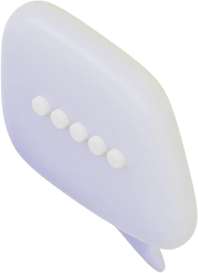 Speech Bubble 4 3D icon, view 5