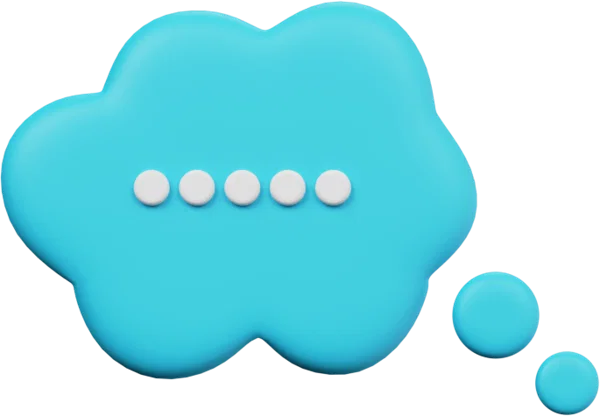 Speech Bubble 40 3D icon, view 1