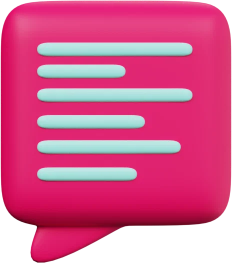 Speech Bubble 35 3D icon, view 1