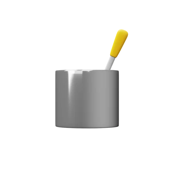 Pot with Ladle 3D icon, view 2