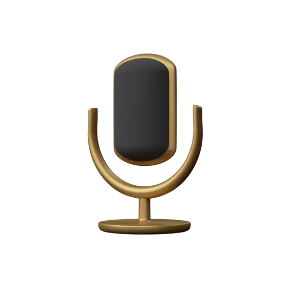 Microphone 3D icon, view 2