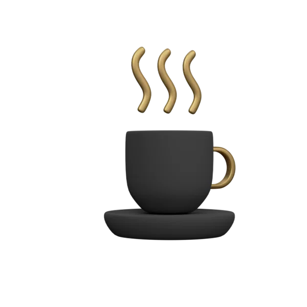 Cup 3D icon, view 3