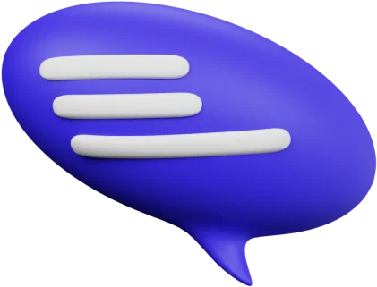 Speech Bubble 18 3D icon, view 1