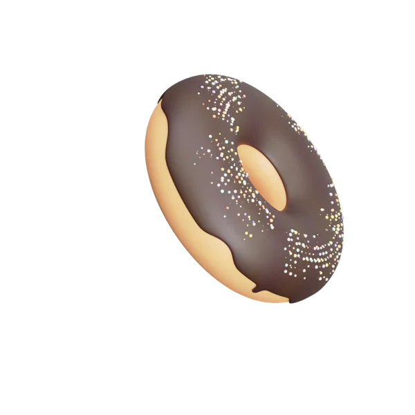 Donut 2 3D icon, view 5