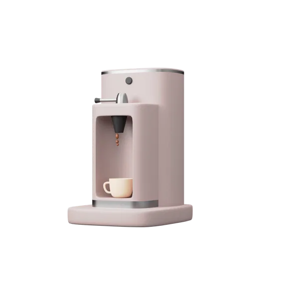 Coffee Machine 3D icon, view 2