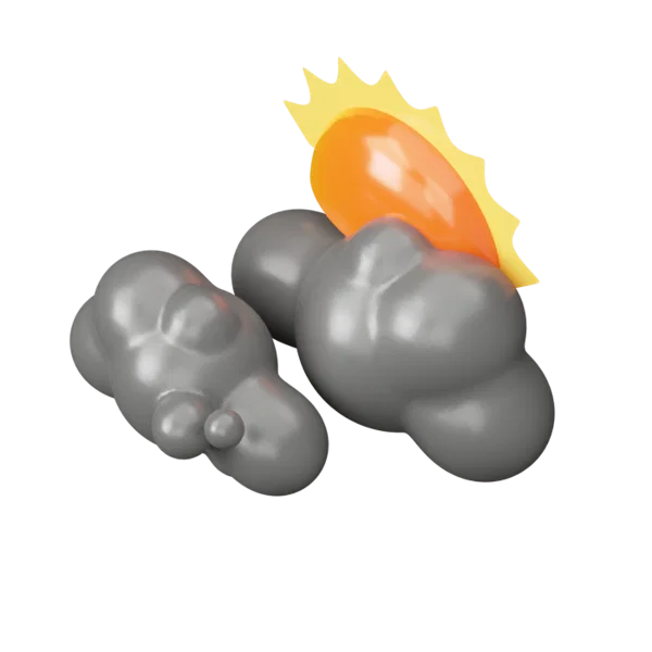 Sun under Stormyclouds 3D icon, view 5