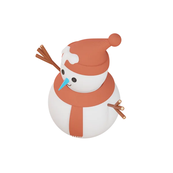 Snowman 3D icon, view 5