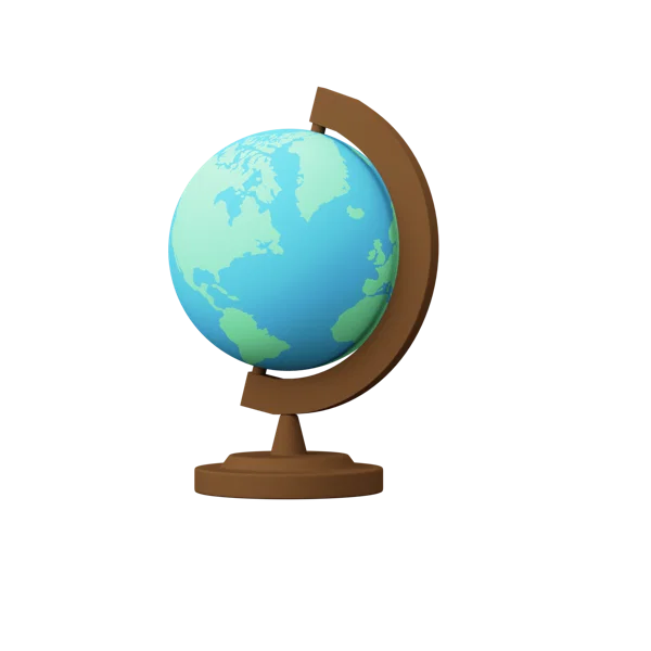 Globe 3D icon, view 2