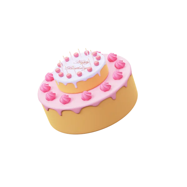 Birthday Cake 3D icon, view 2