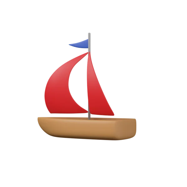 Boat 3D icon, view 2