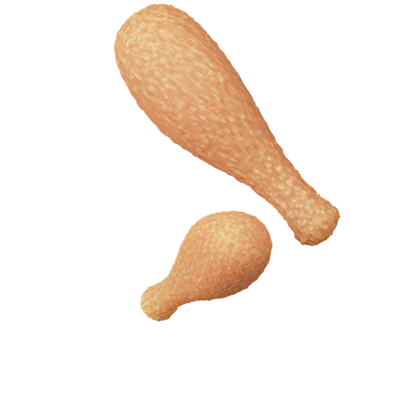 Chicken Drumsticks 3D icon, view 5