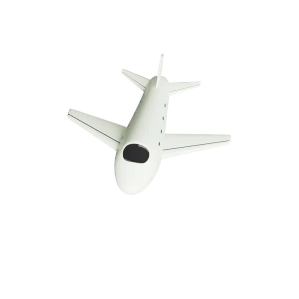 Airplane 3D icon, view 4