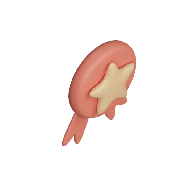 Star Badge 3D icon, view 4