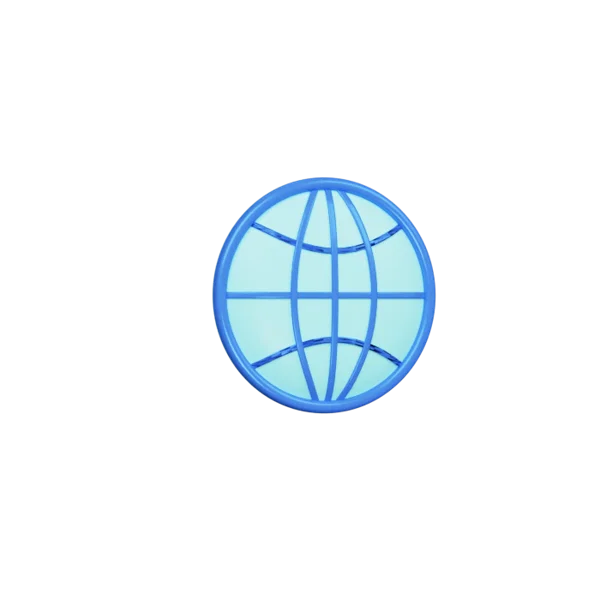 World 3D icon, view 3