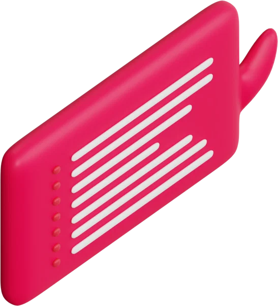 Speech Bubble 47 3D icon, view 4