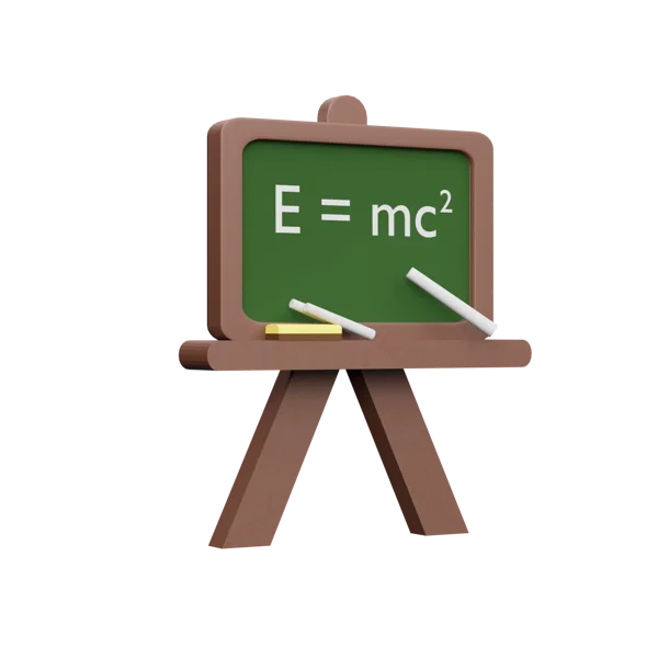 Chalkboard 3D icon, view 3
