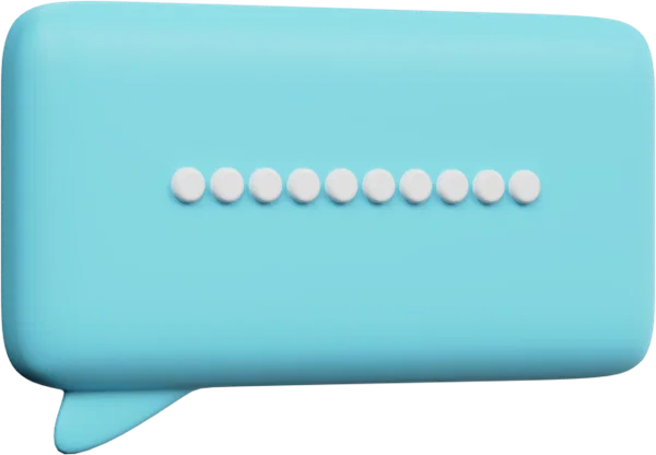 Speech Bubble 34 3D icon, view 3