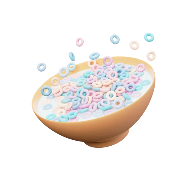 Cereal Bowl 3D icon, view 1