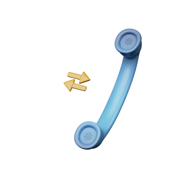 Telephone - Outgoing & Incoming 3D icon, view 1