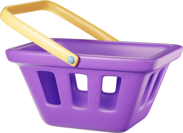 Basket 3D icon, view 1