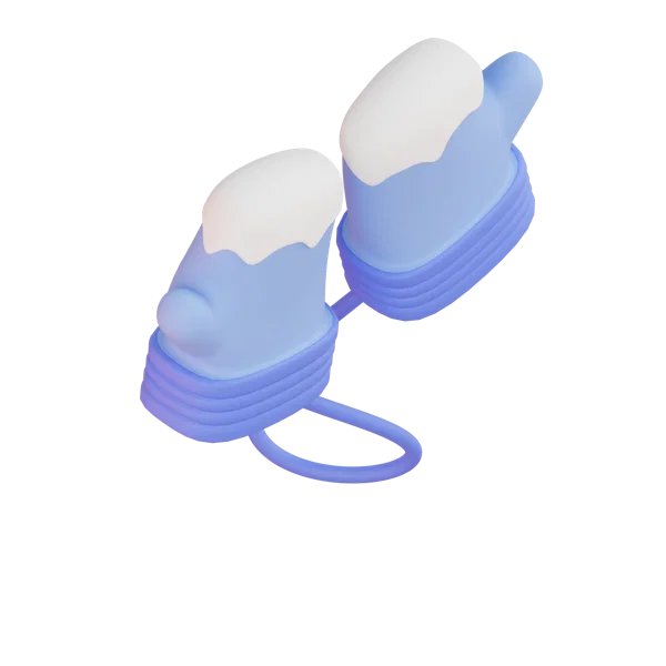 Gloves 3D icon, view 4