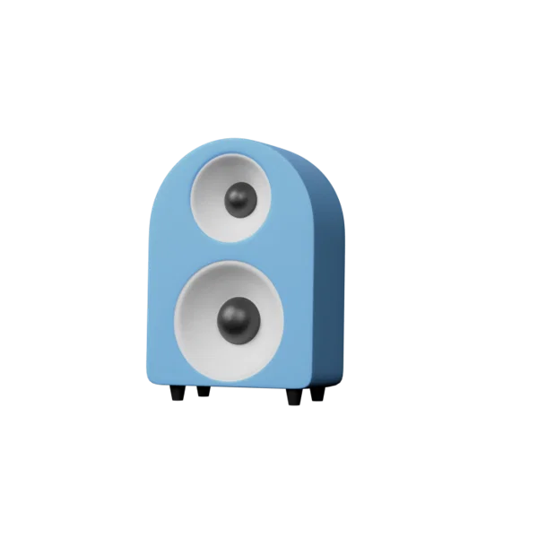 Speakers 3D icon, view 2