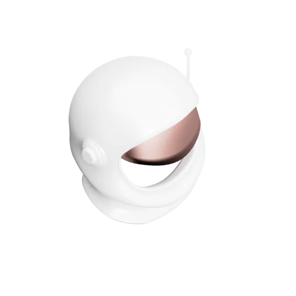 Space Helmet 3 3D icon, view 4
