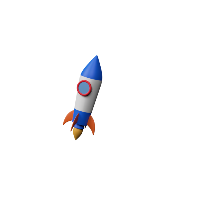 Rocket 3D icon, view 2