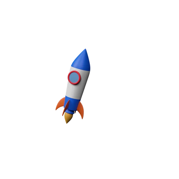 Rocket 3D icon, view 2