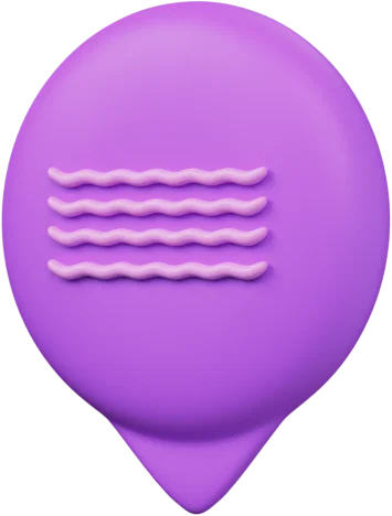 Speech Bubble 27 3D icon, view 2