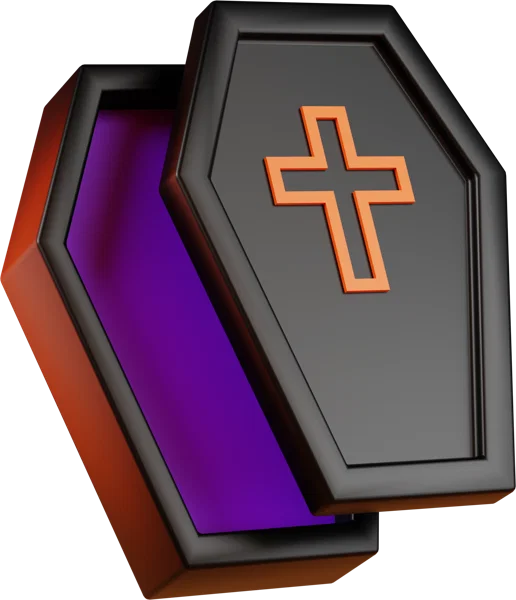 Coffin 3D icon, view 1