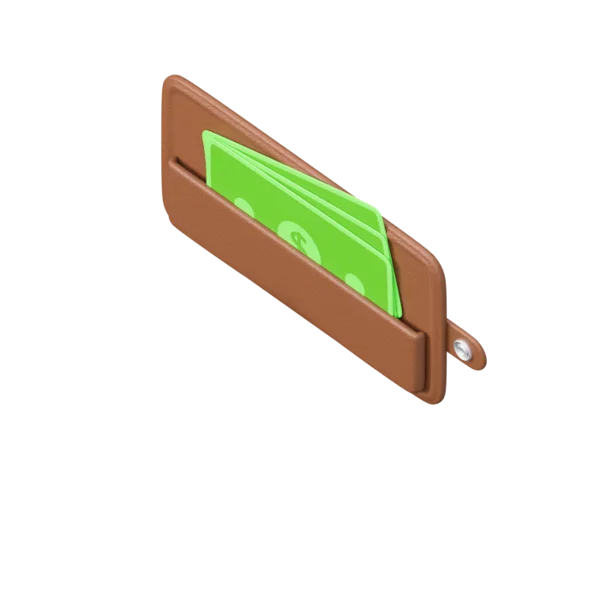 Wallet - Unfolded 3D icon, view 5