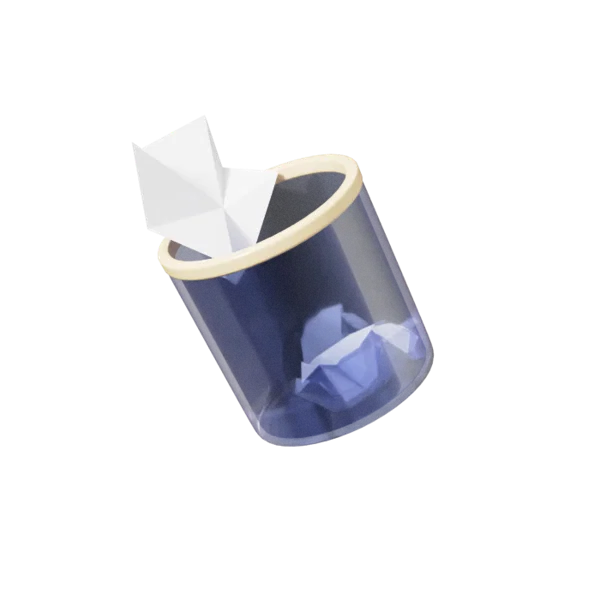 Bin 3D icon, view 1